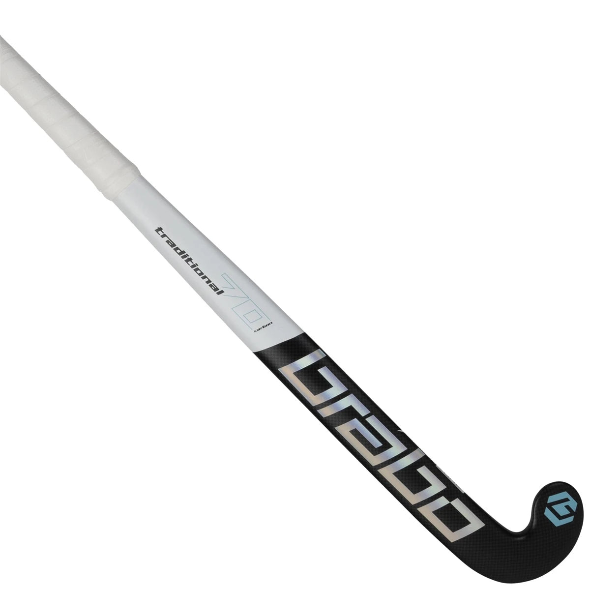 Brabo Traditional Carbon 70 Low Bow Junior Hockey Stick Indoor Black-Blue 01