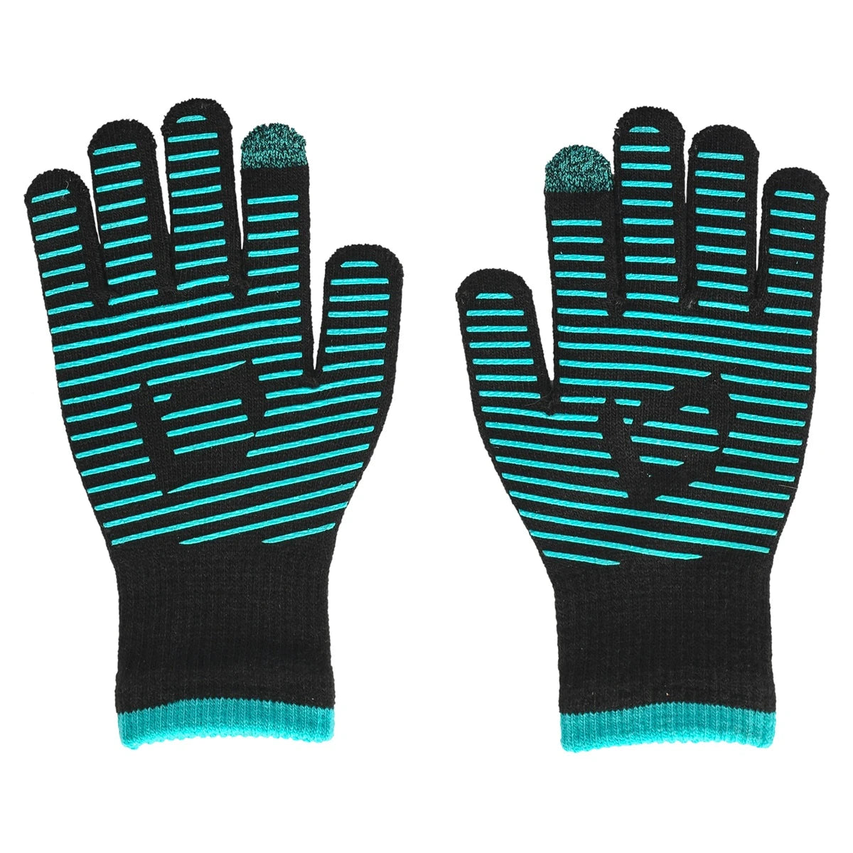 Brabo Wintergloves Swipe Black-Cyan 07