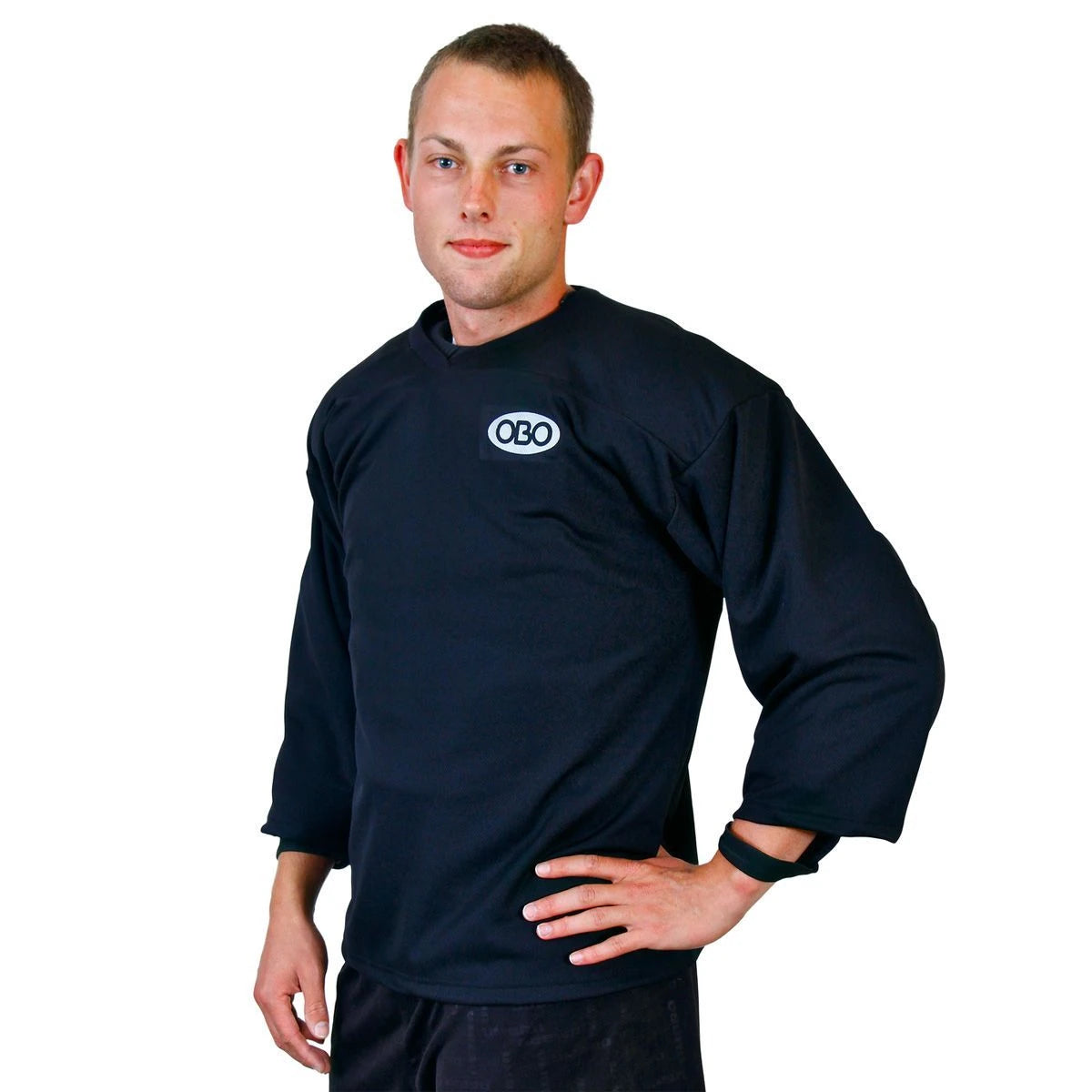 OBO Goalie Shirt, Long Sleeve Loose Black 01