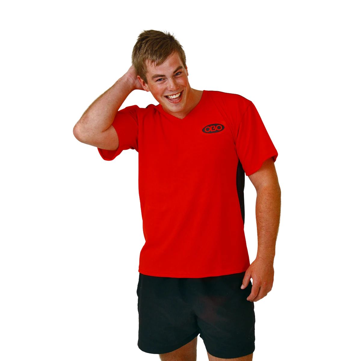 OBO Goalie Shirt, Short Sleeve Tight Red 02