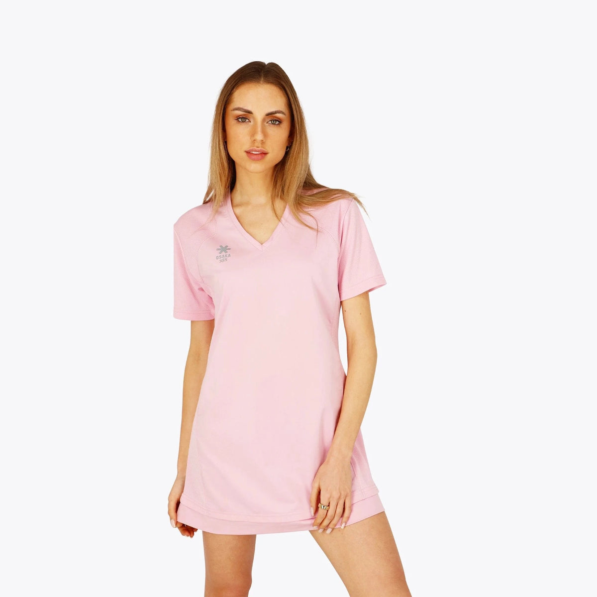 Osaka Women V-Neck Tech Dress Fondant Pink 03
