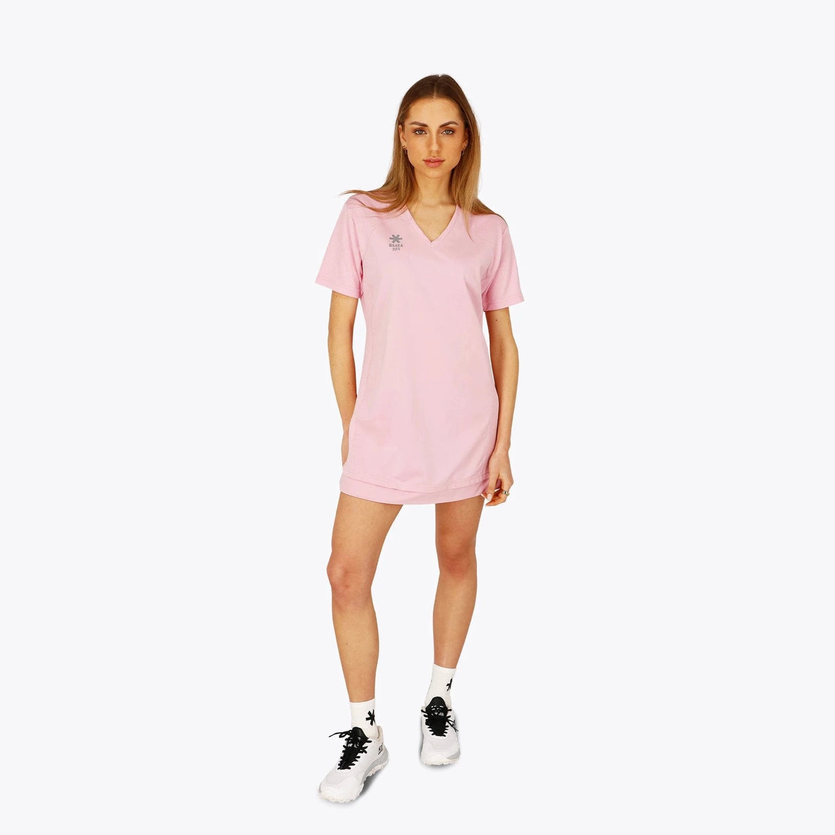 Osaka Women V-Neck Tech Dress Fondant Pink 05