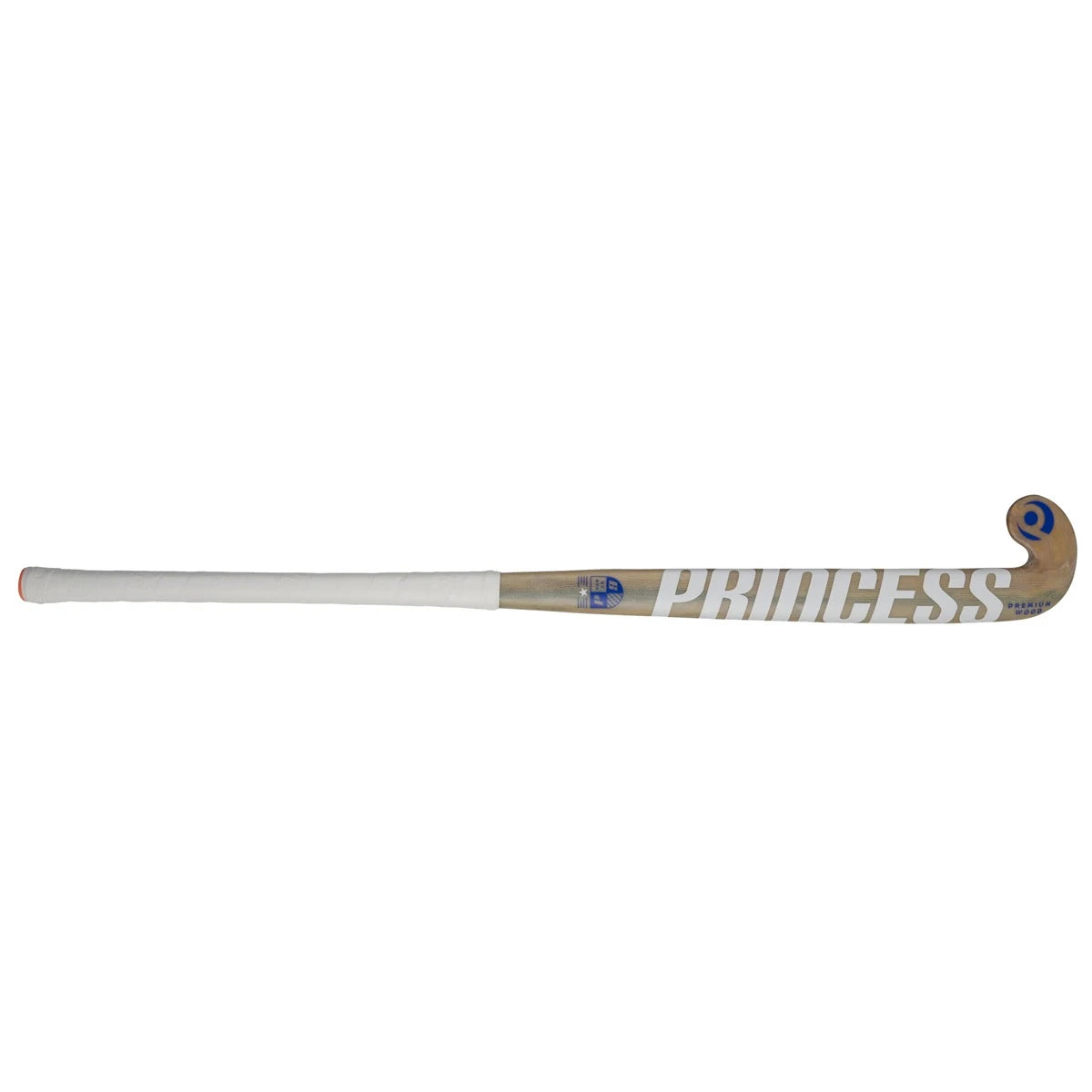 Princess Premium Wood 9 Star Low Bow Hockey Stick Indoor White-Silver 03