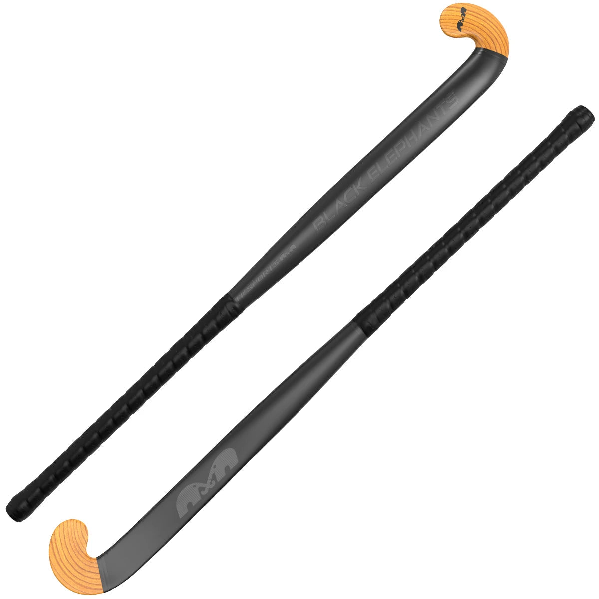 TK Black Elephants Wood Indoor Hockey Stick Indoor Black 02