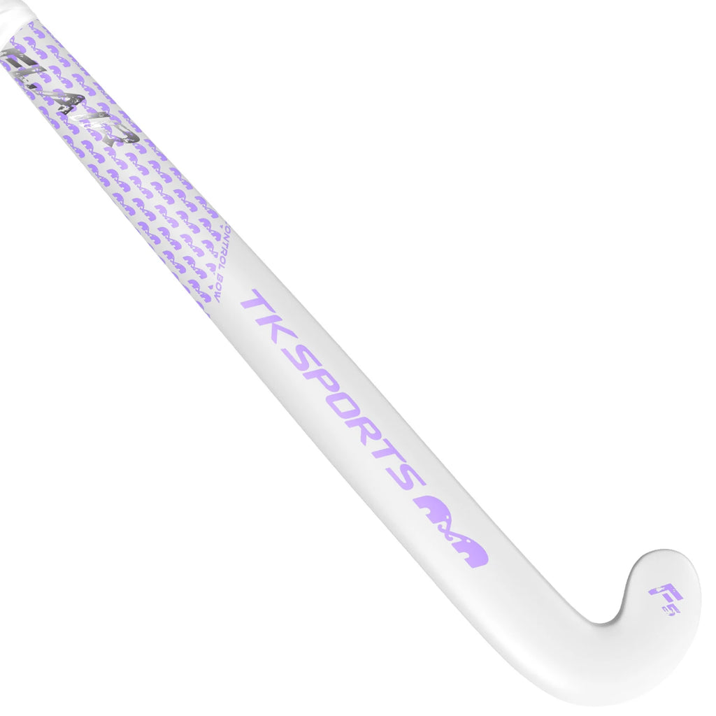 TK F5 Indoor Control Bow Hockey Stick Indoor White-Purple 01